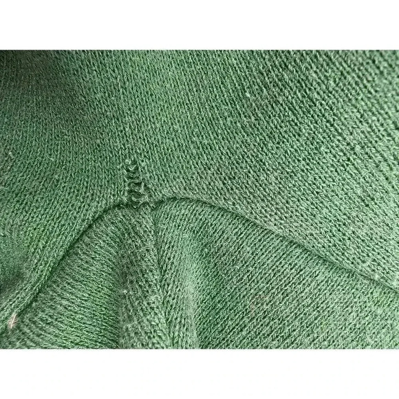 Vtg Jerzees Homemade Women's L Green Santa Applique Holiday Crewneck Sweater - Picture 11 of 11